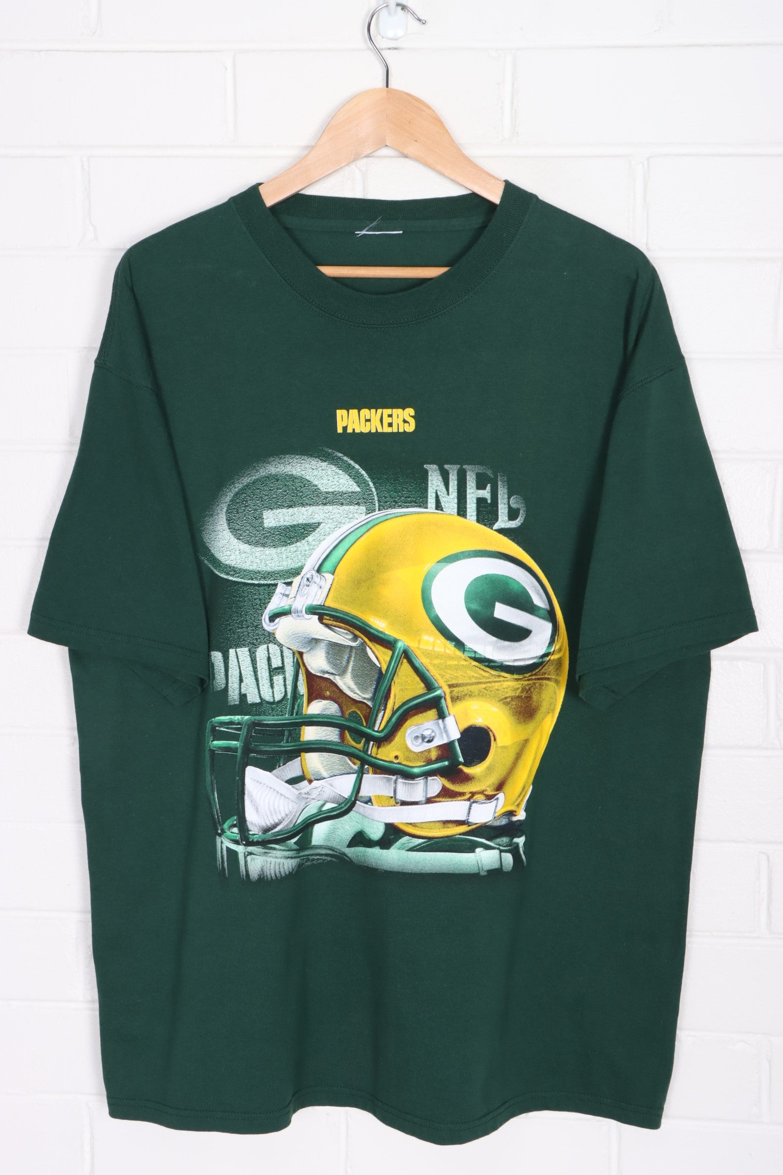 Vintage 1997 NFL Green Bay Packers Lee Sport Helmet T-shirt 