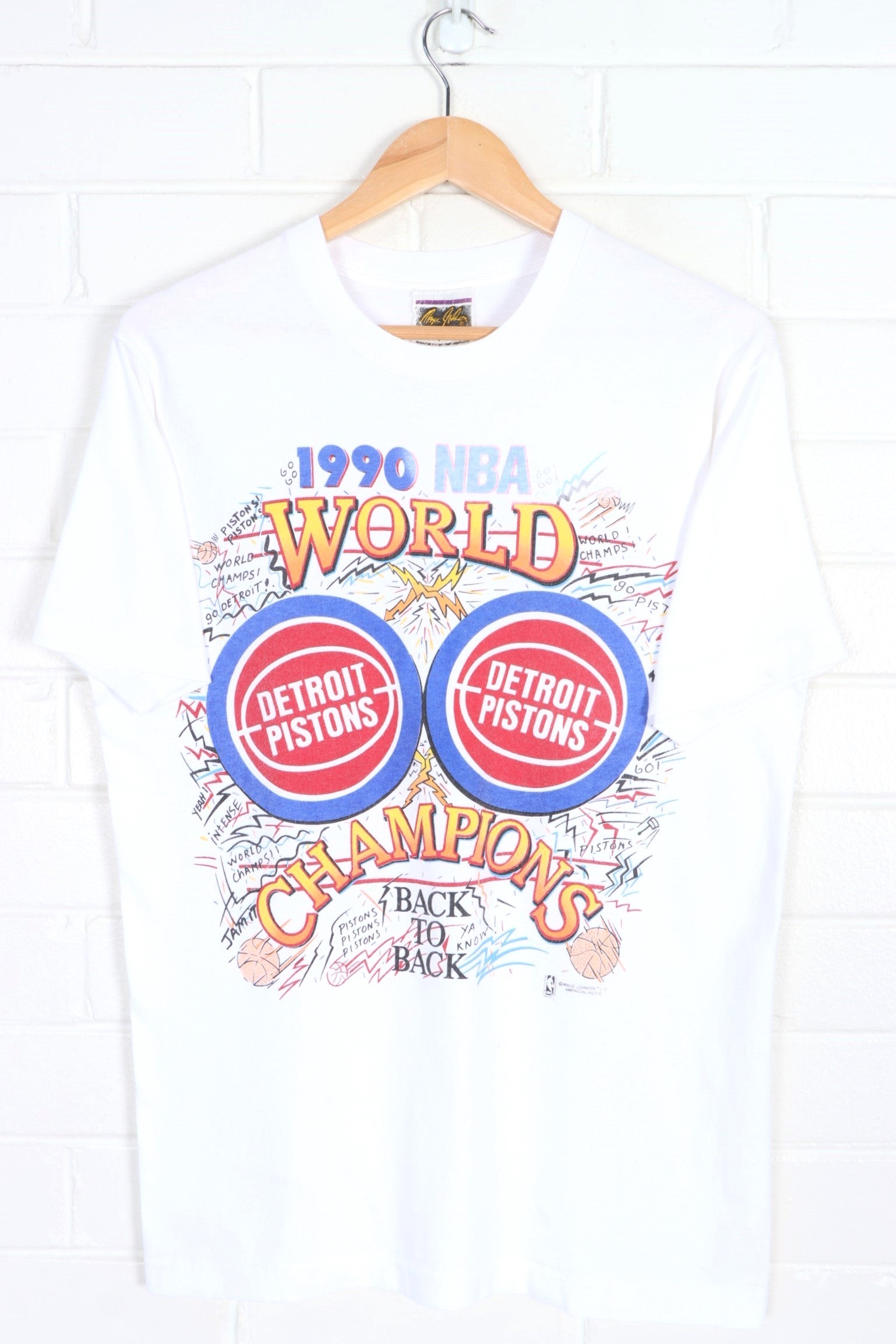 VTG Detroit Pistons NBA Finals 87 88 Championship Screen Star Single online Stitch Tee