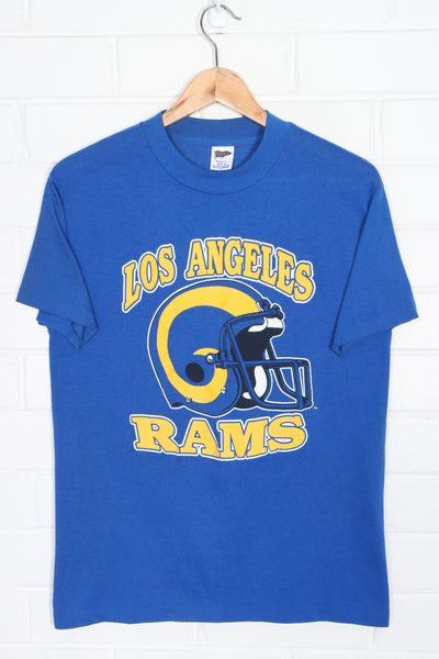 NFL Los Angeles Rams Big Logo Single Stitch T-Shirt USA Made (S