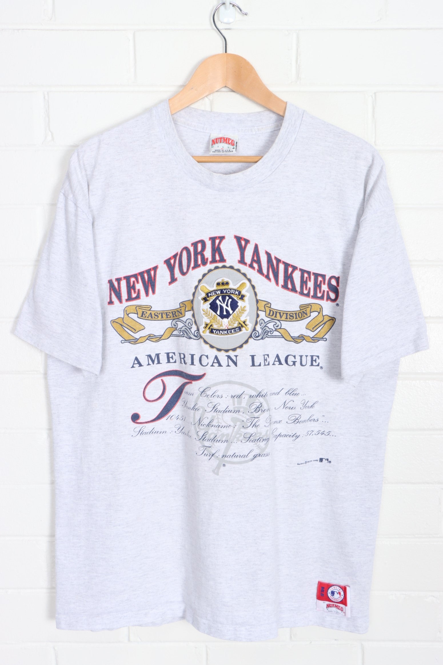 Vintage MLB (Nutmeg) - New York Giants (Mets) Single Stitch T-Shirt 1991 Large