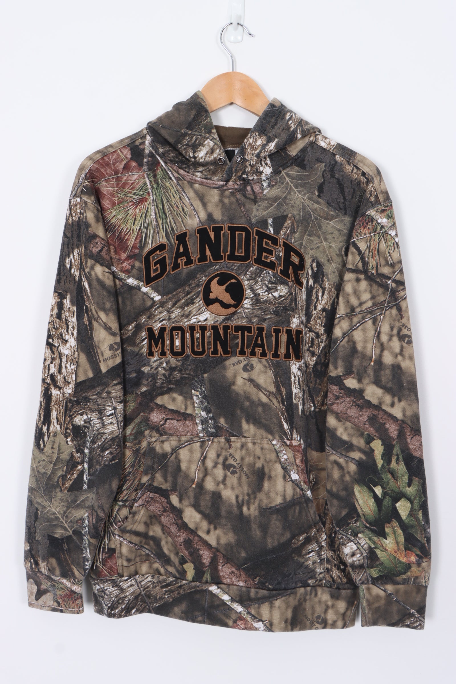 GANDER MOUNTAIN Mossy Oak Camo Hoodie M L Vintage Sole Melbourne