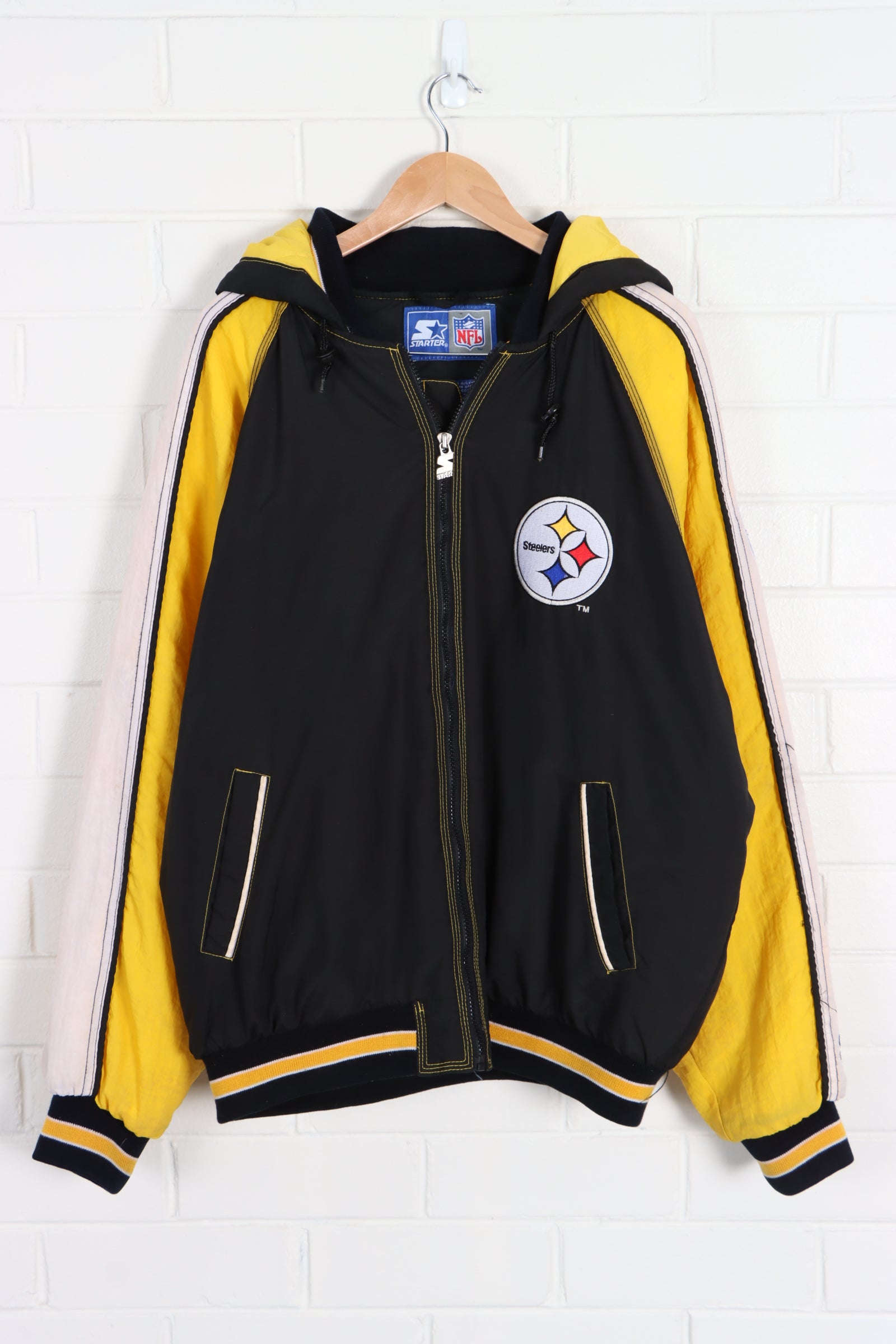 Vintage 90s NFL Pittsburgh Steelers Windbreaker Zip Jacket -   Hong Kong