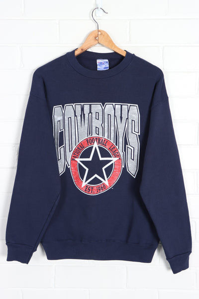 Dallas Cowboys Crest Crewneck  Retro Dallas Cowboys Sweatshirt