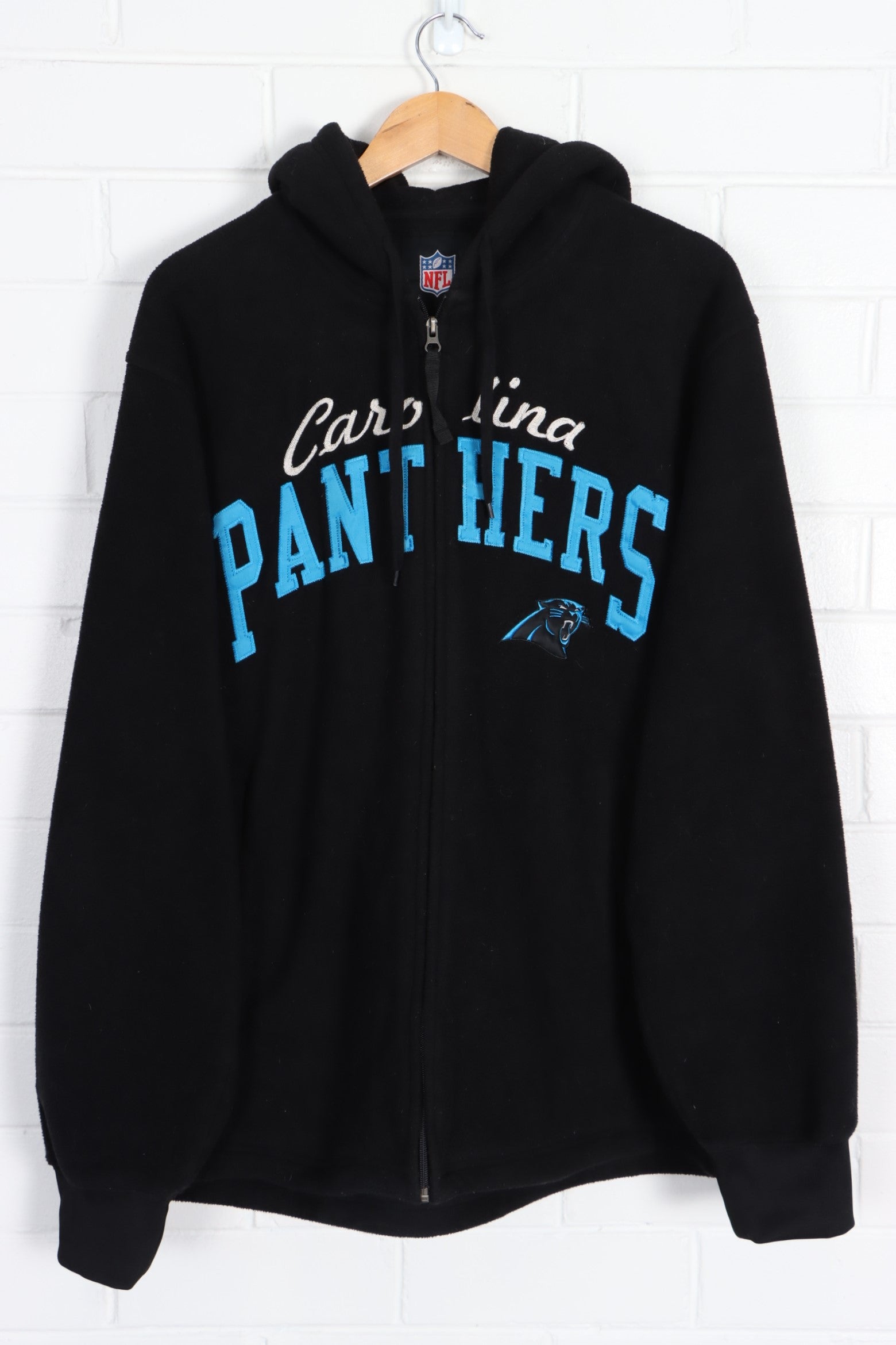 NFL Carolina Panthers Fleece Zip Up Jacket (XL) | Vintage Sole