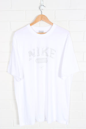 NIKE White & Grey Big Logo Tee (XL)