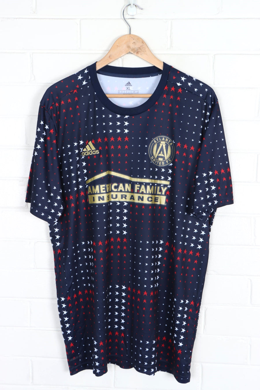 MLS Atlanta FC 2022 'Americana' ADIDAS Pre-Match Soccer Jersey (XL)