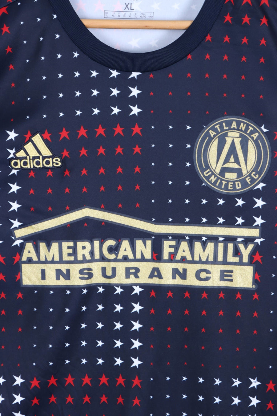 MLS Atlanta FC 2022 'Americana' ADIDAS Pre-Match Soccer Jersey (XL)