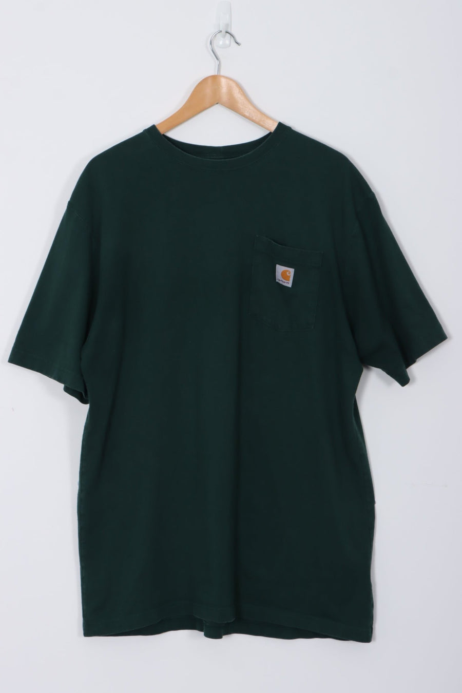 CARHARTT Forest Green Casual Front Pocket T-Shirt (L)