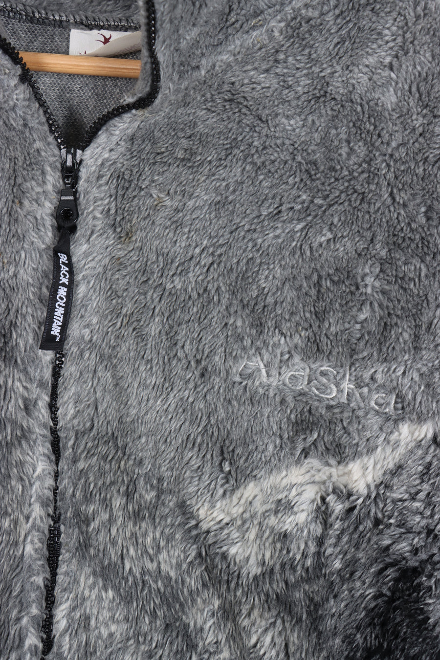 Grey All Over Wolf & Nature Fleece Print Jacket (XXXL)