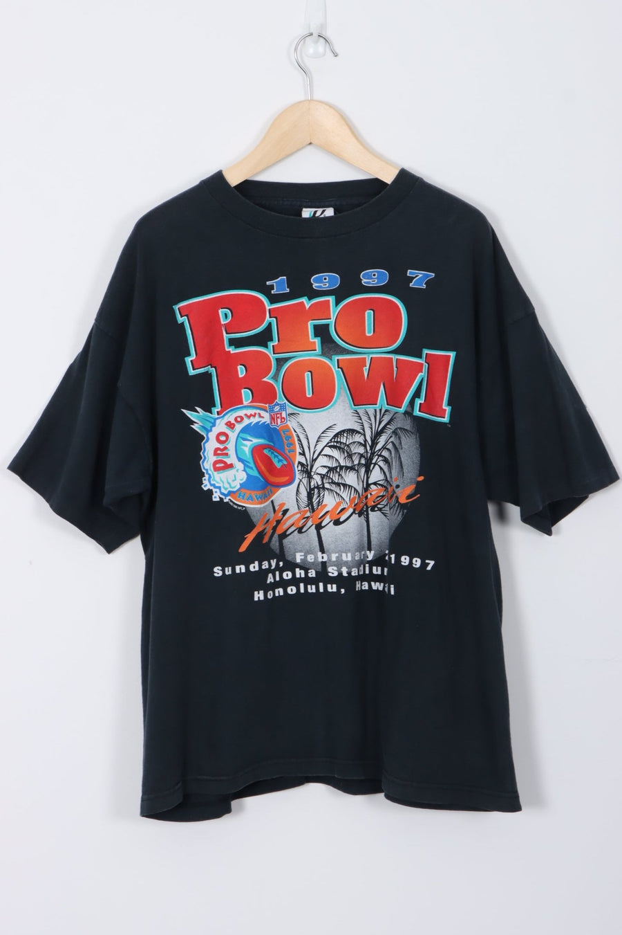 1997 Pro Bowl NFL Hawaii Palm Tree Print Tee (XL)