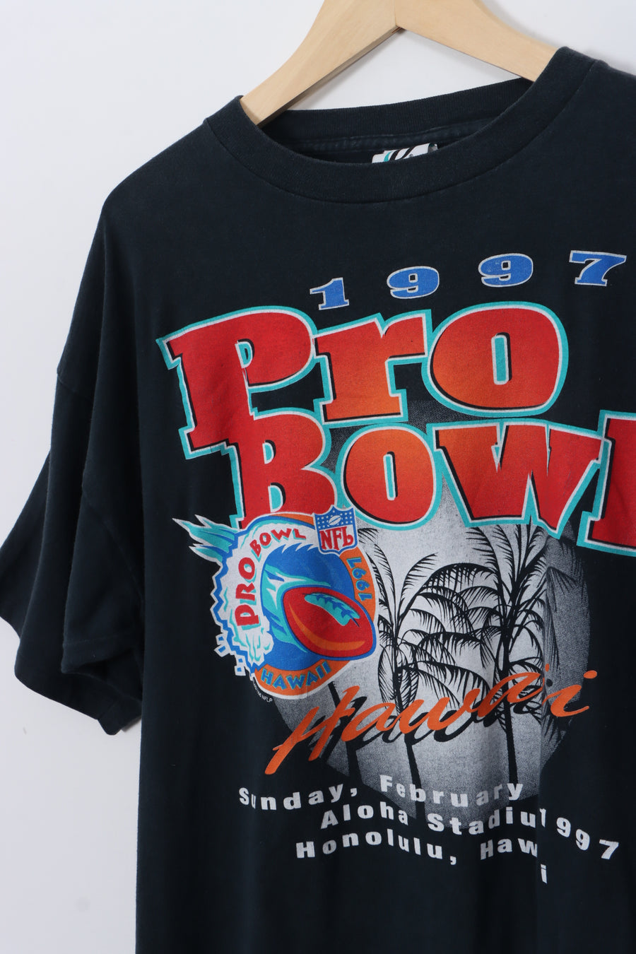 1997 Pro Bowl NFL Hawaii Palm Tree Print Tee (XL)