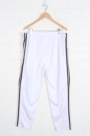 ADIDAS 3-Stripe Tear Away Snap Button Trackpants (M)