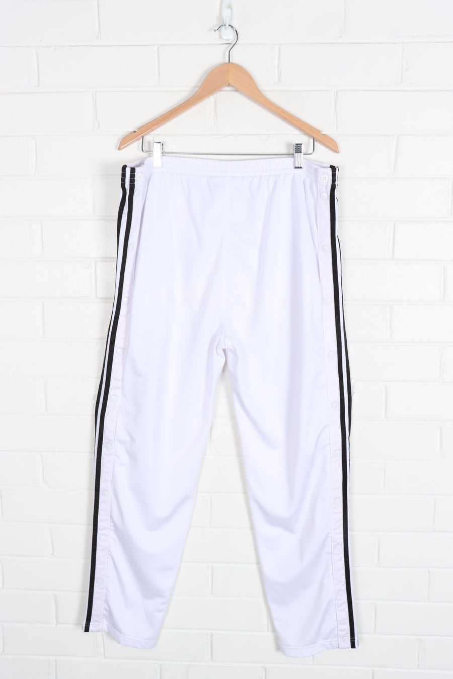 ADIDAS 3-Stripe Tear Away Snap Button Trackpants (M)