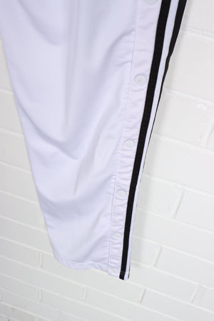 ADIDAS 3-Stripe Tear Away Snap Button Trackpants (M)