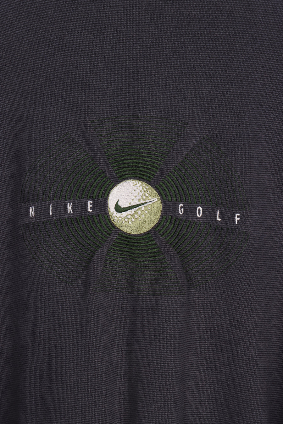 NIKE GOLF Grey & Green Embroidered Textured Sweatshirt (XXL)