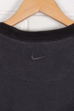 NIKE GOLF Grey & Green Embroidered Textured Sweatshirt (XXL)