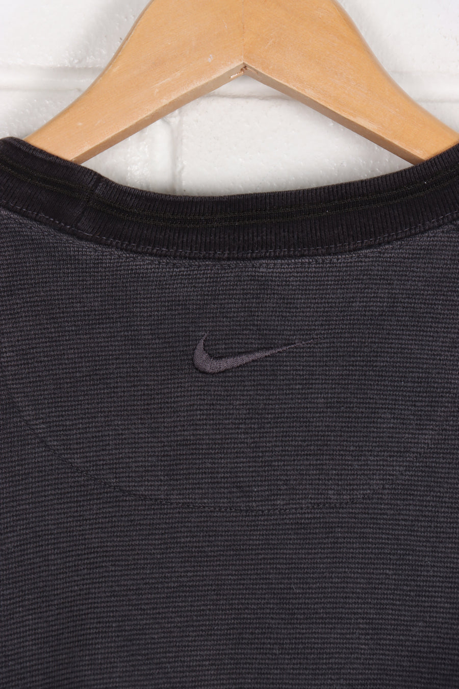 NIKE GOLF Grey & Green Embroidered Textured Sweatshirt (XXL)