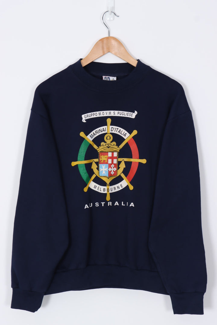 Sailors of Italy Melbourne Navy Nordic Sweatshirt AUS Made (L-XL)