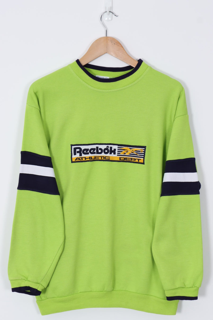 REEBOK Fluro Green & Purple Embroidered Sweatshirt (L-XL)