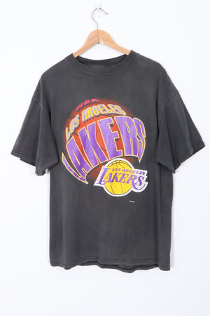 Los Angeles Lakers NBA LOGO 7 Basketball Graphic Print T-Shirt (XL)