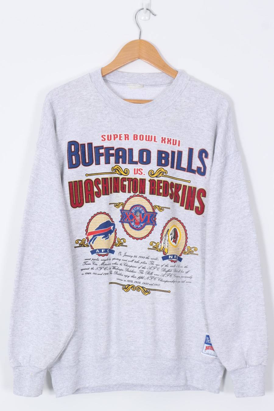 1992 Vintage NFL Super Bowl Buffalos & Washington Sweatshirt (XL)