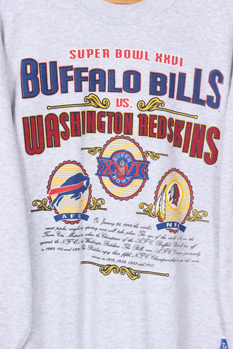 1992 Vintage NFL Super Bowl Buffalos & Washington Sweatshirt (XL)