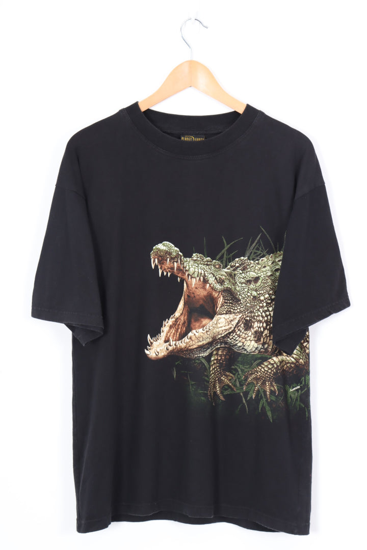 Planet Earth Crocodile Australian Made Back & Front Tee (M-L)