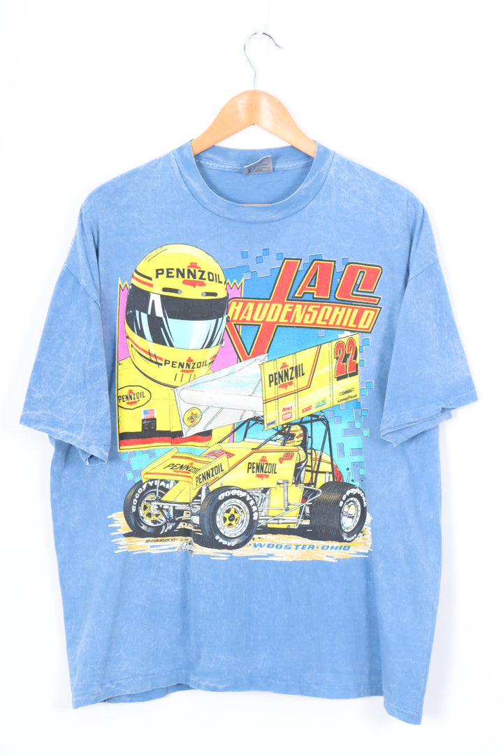 1993 VINTAGE Nascar Jac Haudenschild Tie Dye Racing Tee (XL-XXL)