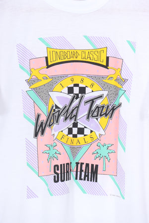 1987 Vintage Surf Team Long Board World Tour Tee (S-M)