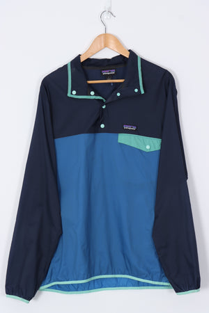 PATAGONIA Two Tone Blue 1/4 Button Up Thin Windbreaker (L-XL)