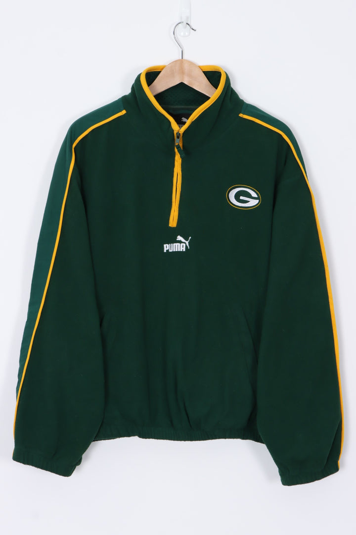 NFL Green Bay Packers 1/4 Zip PUMA Fleece Sweatshirt (L)