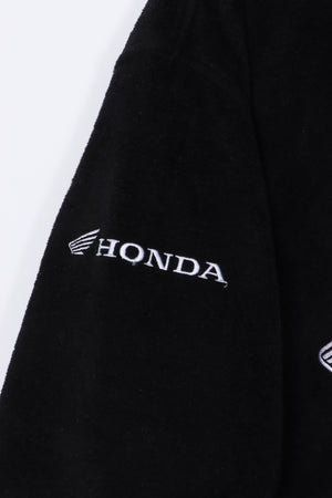 HONDA Black Embroidered 1/4 Zip Joe Rocket Fleece Sweatshirt (L)