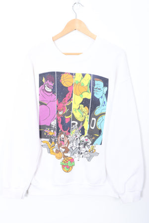 Space Jam Looney Tunes 90s Alien Basketball Sweatshirt (L)