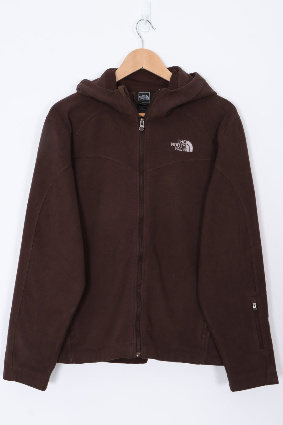 THE NORTH FACE Hooded 'Windwall' Brown Fleece Jacket (L)