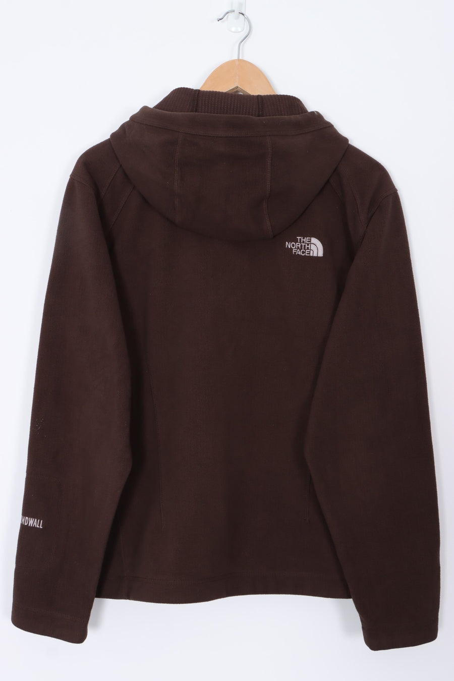 THE NORTH FACE Hooded 'Windwall' Brown Fleece Jacket (L)