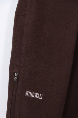 THE NORTH FACE Hooded 'Windwall' Brown Fleece Jacket (L)