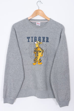 DISNEY Tigger 86 Embroidered Fleece Sweatshirt (L)