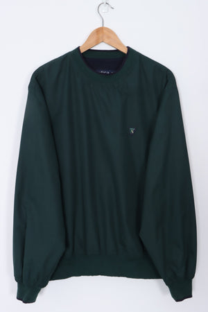 NAUTICA Golf Embroidered Logo Green Pullover Windbreaker M Vintage Sole Melbourne