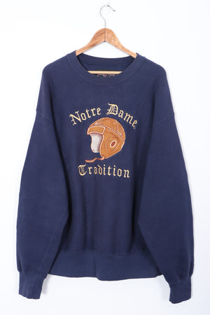 Notre Dame Tradition Suede Football Helmet Sweatshirt (XL-XXL)