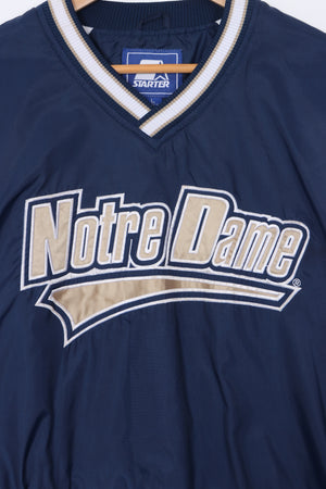 Notre Dame Fighting Irish Lined STARTER Pullover Windbreaker (L)