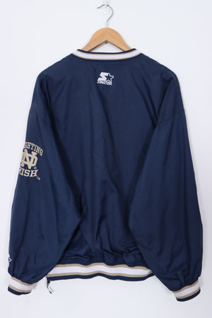 Notre Dame Fighting Irish Lined STARTER Pullover Windbreaker (L)