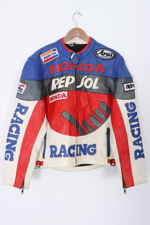 HONDA Repsol Leather Racing Motorbike Jacket (M-L)