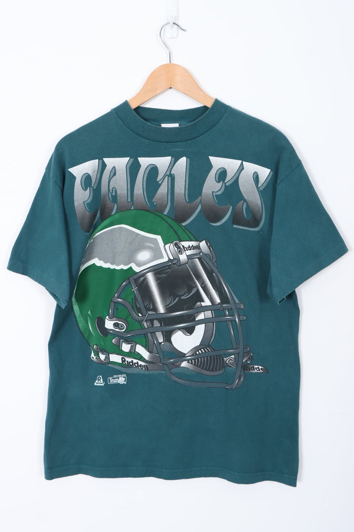 1994 Philadelphia Eagles Riddell Helmet NFL USA Made T-Shirt (L)