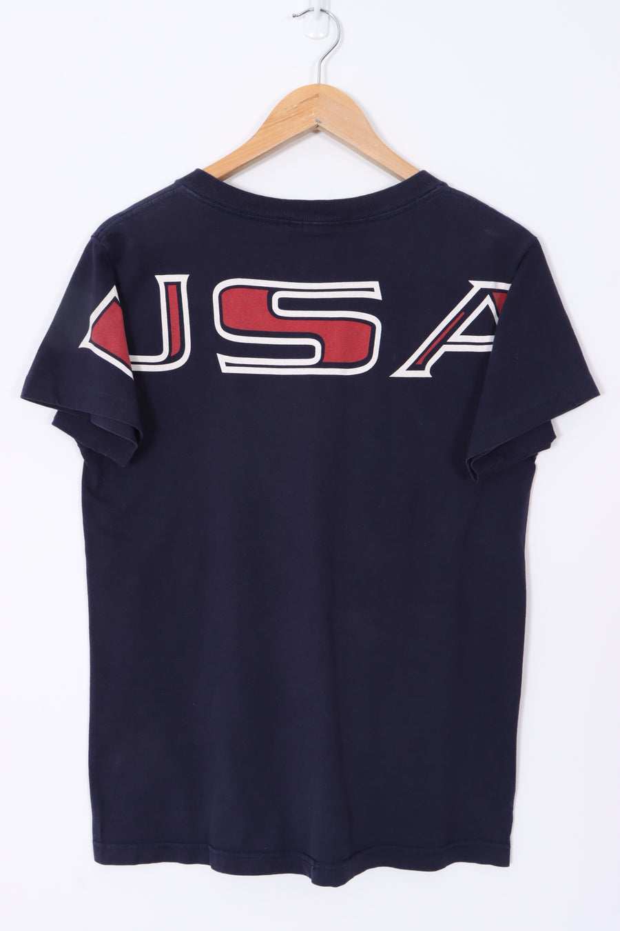 REEBOK Team USA Front Back Single Stitch T-Shirt USA Made (S-M)