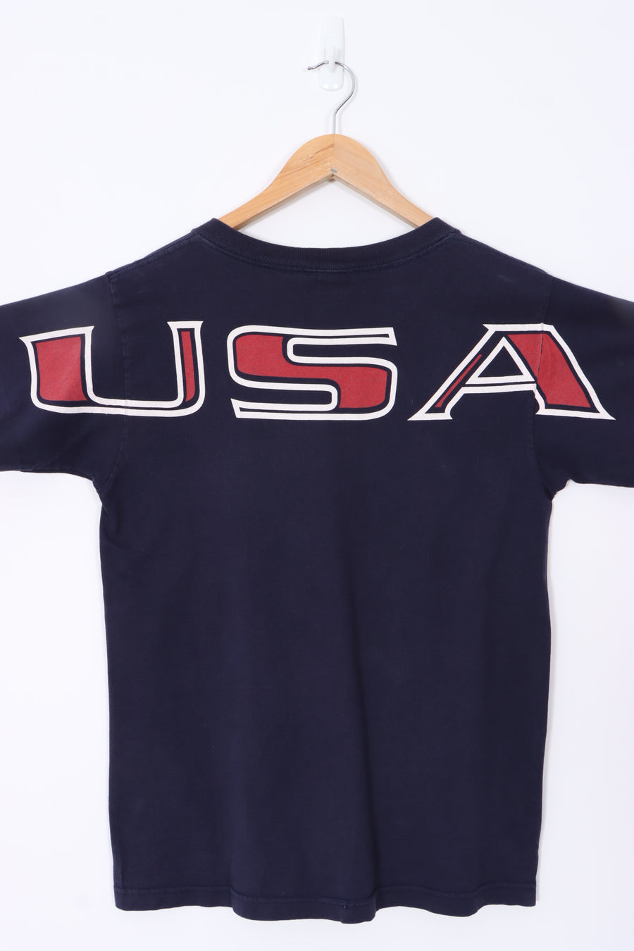 REEBOK Team USA Front Back Single Stitch T-Shirt USA Made (S-M)