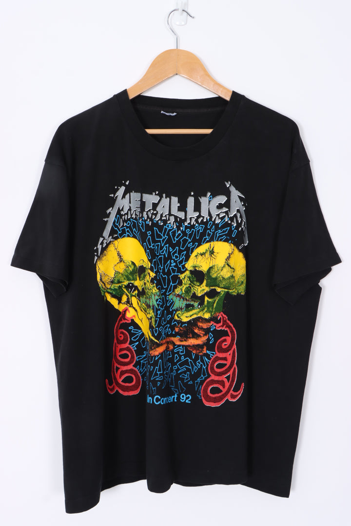 METALLICA Rulz 1991/1992 "Sad But True" Concert Front Back Single Stitch T-Shirt (XL)