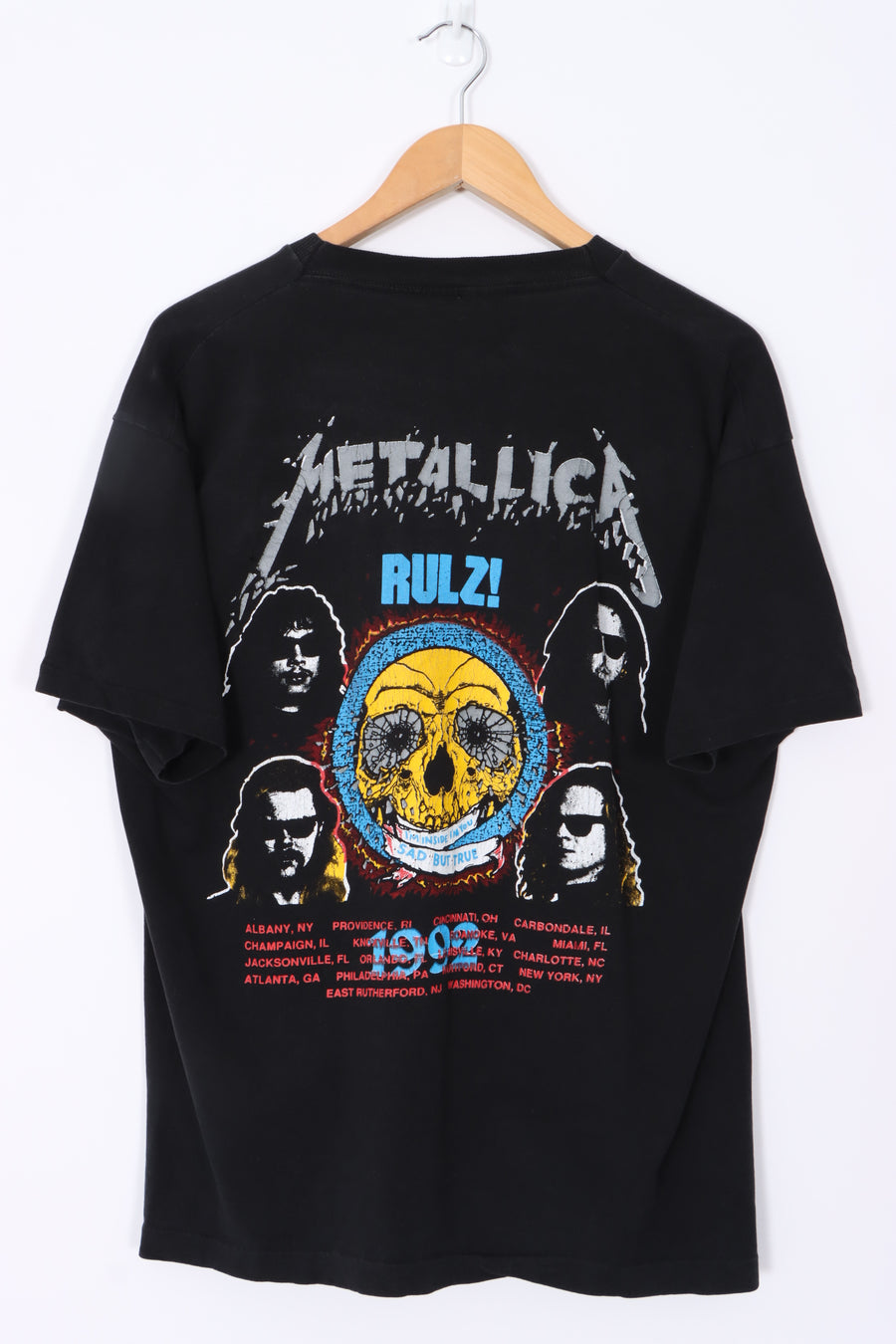 METALLICA Rulz 1991/1992 "Sad But True" Concert Front Back Single Stitch T-Shirt (XL)