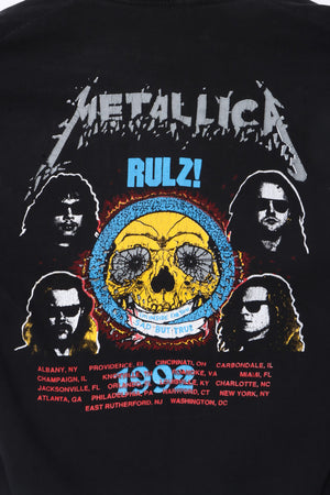 METALLICA Rulz 1991/1992 "Sad But True" Concert Front Back Single Stitch T-Shirt (XL)