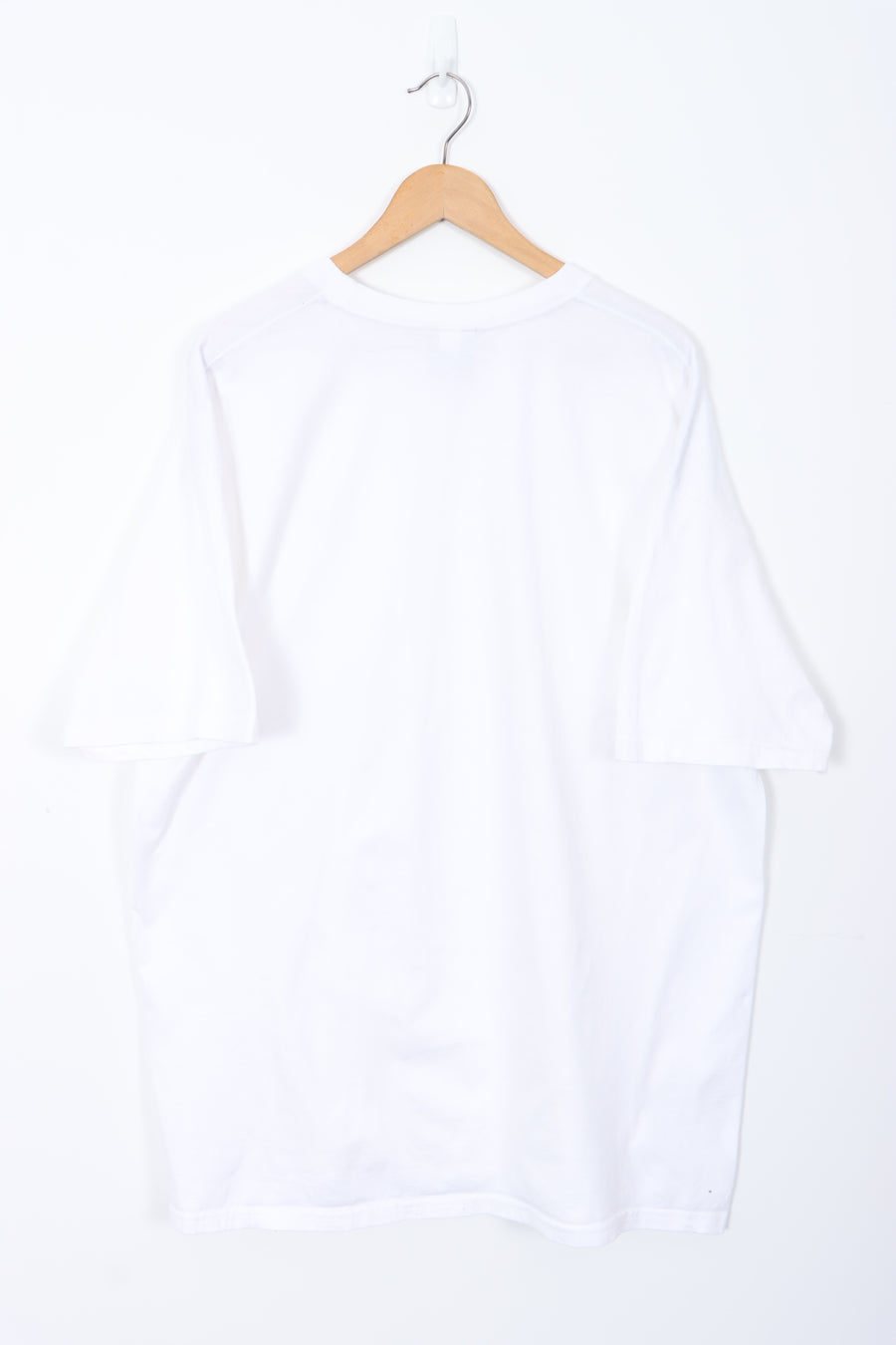 NIKE Embroidered Embroidered Swoosh White T-Shirt (XXXL)