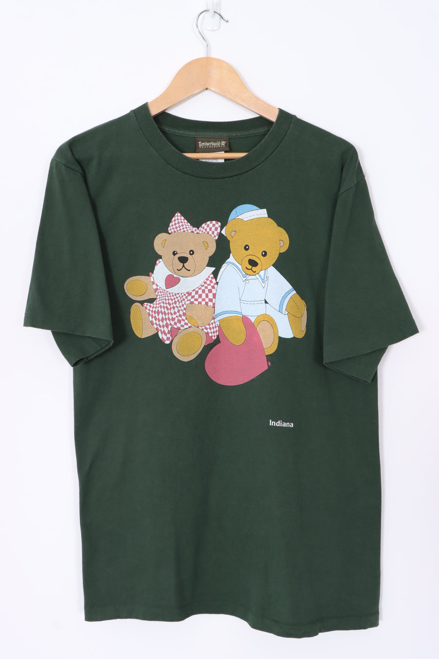 Bedtime Bears Green Single Stitch T-Shirt USA Made (M TALL)